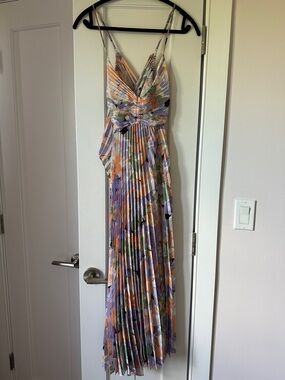 ASTR Blythe Dress in Coral Multi